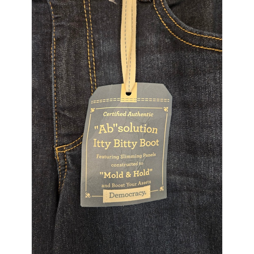 Democracy Ab Solution Itty Bitty Boot Jeans 12P Dark Indigo NEW - Picture 3 of 11